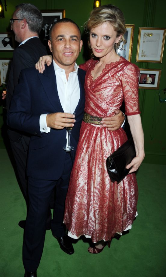 Emilia Fox With Photographer Lorenzo Agius At Perrier-Jouet's 200th Birthday Party In London, 2011