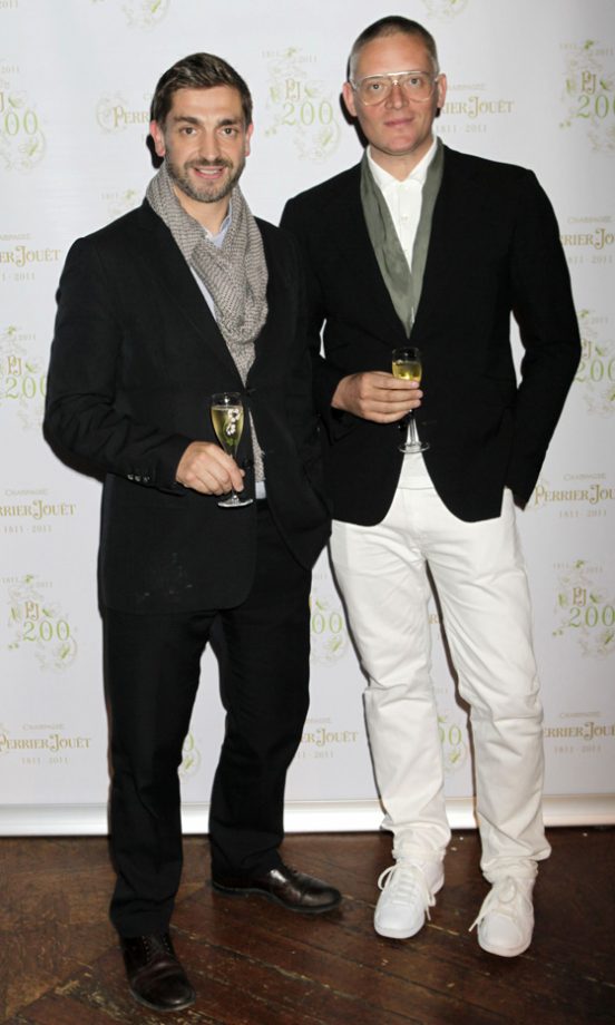 David Waddington And Giles Deacon At Perrier-Jouet's 200th Birthday Party In London, 2011