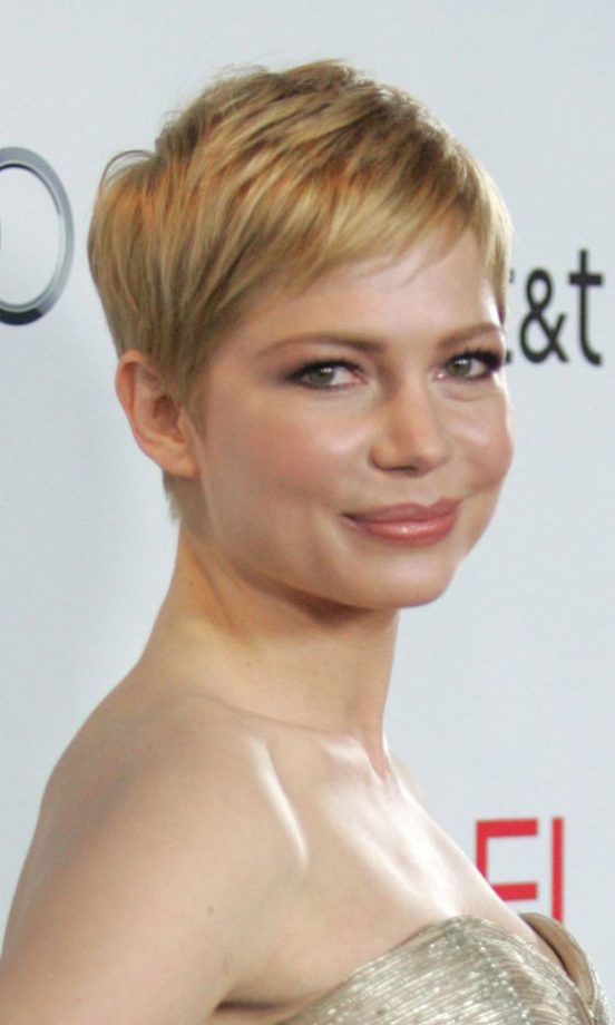 Michelle Williams' Cute Pixie Crop Hairstyle Is Not One For The Faint Hearted. 2011