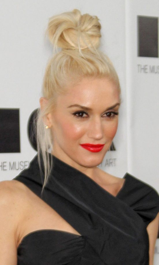 Gwen Stefani Shows Off The Ultimate Rock Star Topknot Hairstyle - Check Out That Height! 2011