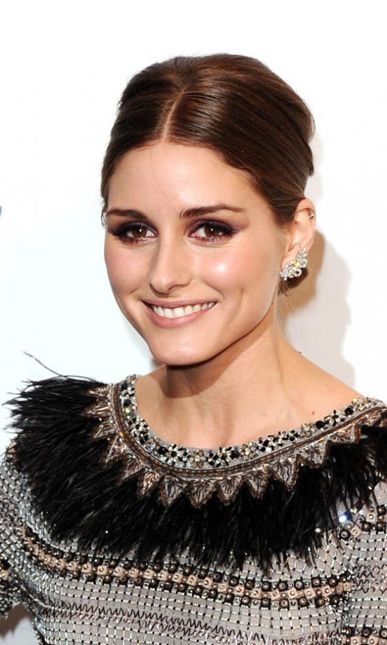 Olivia Palermo's Super Sleek Updo Hairstyle Gets An Update With A Centre Parting. 2011