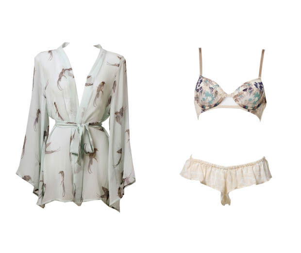 Beautiful bird- and floral-print lingerie from Beautifulbottoms.co.uk