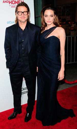Angelina Jolie and Brad Pitt at the premiere of In The Land Of Blood And Honey