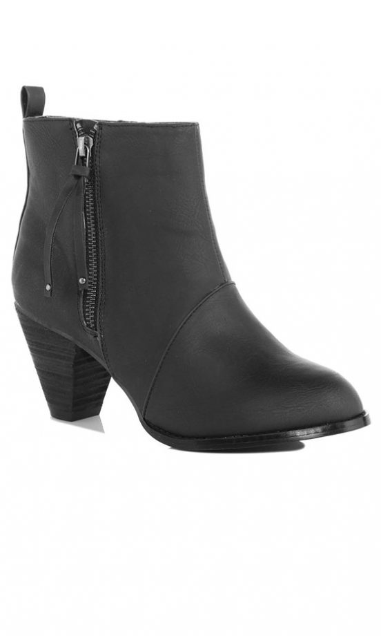 Dorothy Perkins Black Zip Ankle Boots, £45