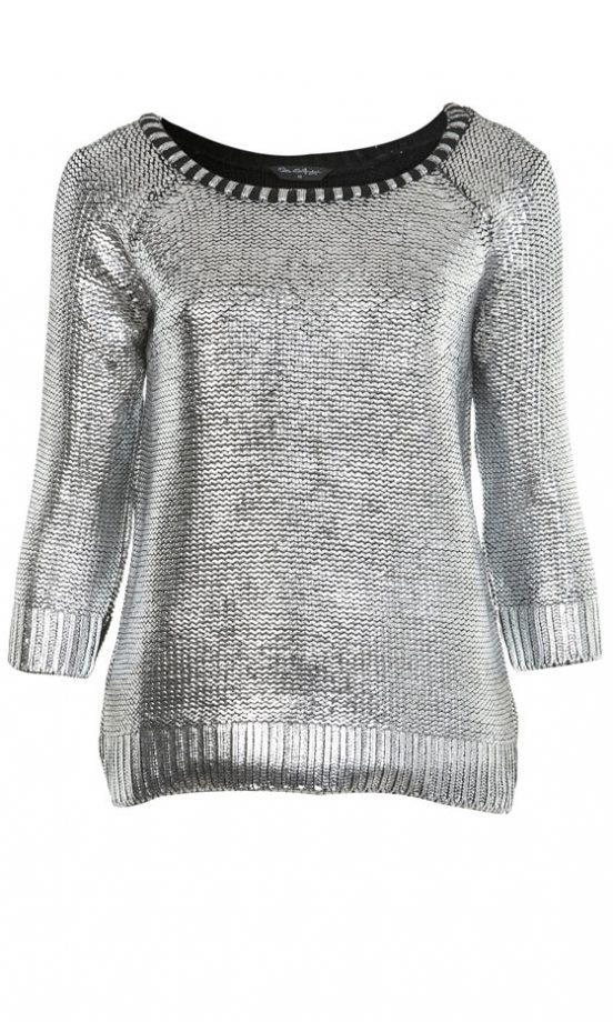 Miss Selfridge Silver Jumper, £42