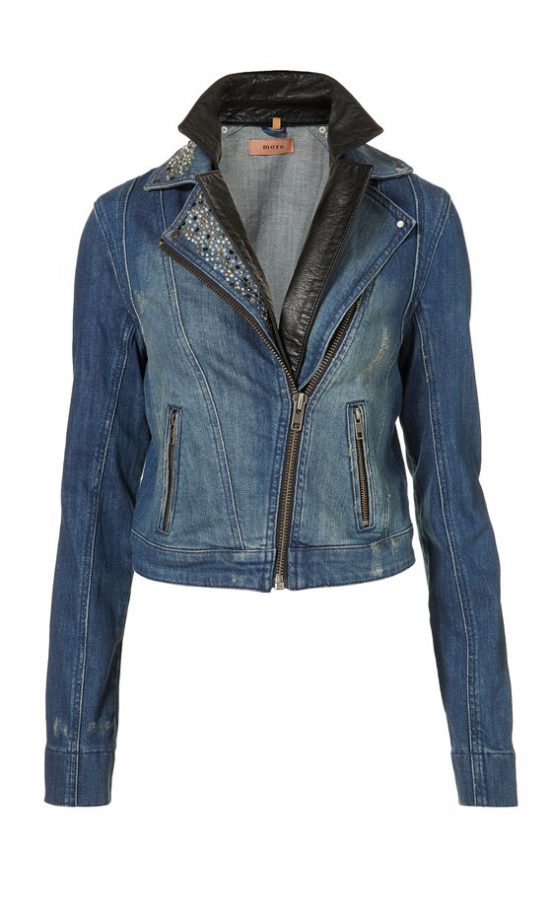 Topshop Studded Denim Jacket, £100
