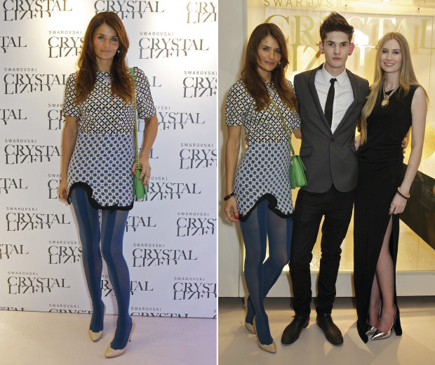 Helena Christensen wowed at the The Swarovski Crystallized Model Party wearing Stella McCartney