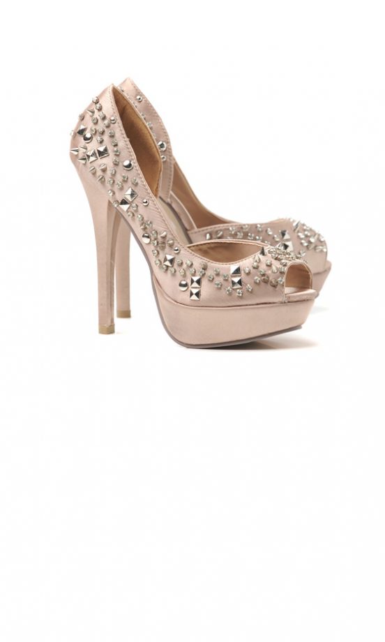 AX Paris Studded Peep Toe Heels, £40