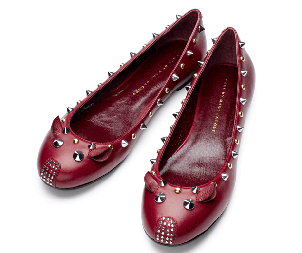Marc by Marc Jacobs studded 'Mouse' flats, £252, from the pop-up shop at Selfridges