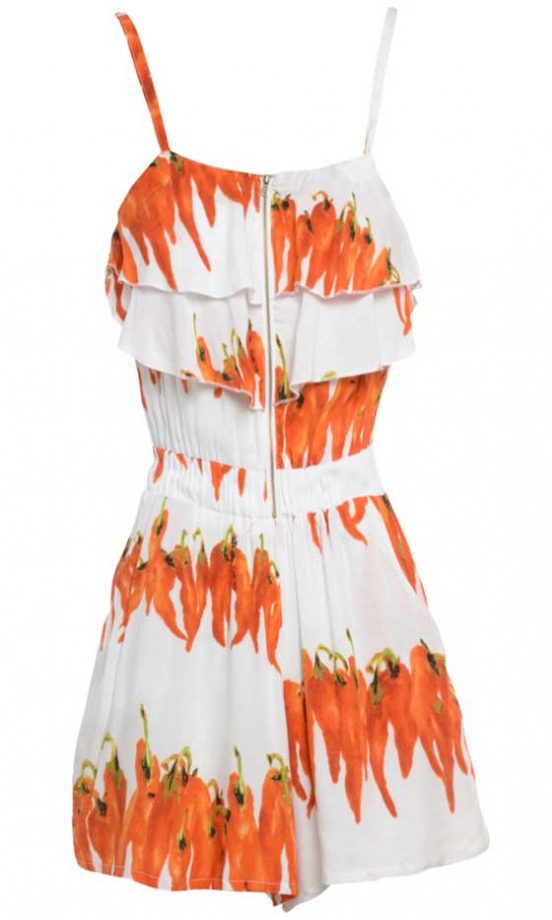 AX Paris Chilli Double Frill Zip Playsuit, £25