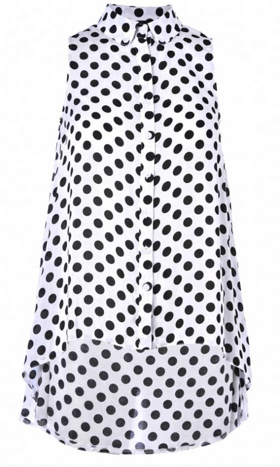 AX Paris Sleeveless Polka Dot Drop Back Top, £22