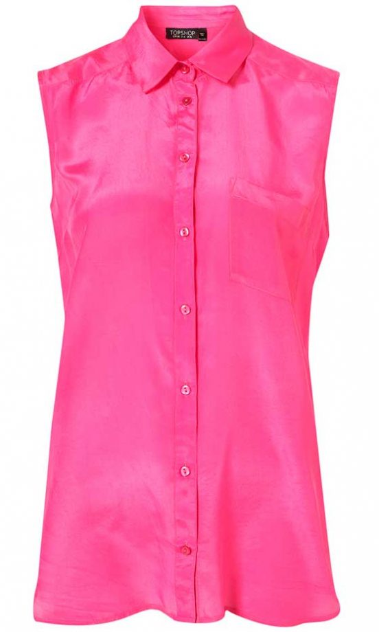 Topshop Sleeveless Silk Shirt, £38