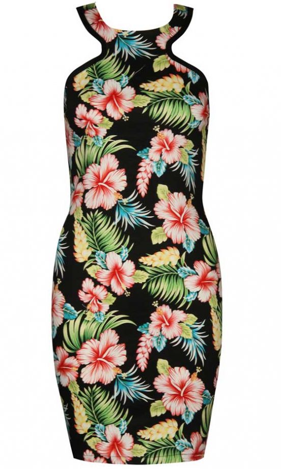 Boohoo Floral Bodycon Dress, £20