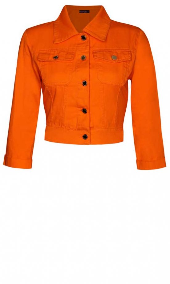 Boohoo Orange Denim Jacket, £25