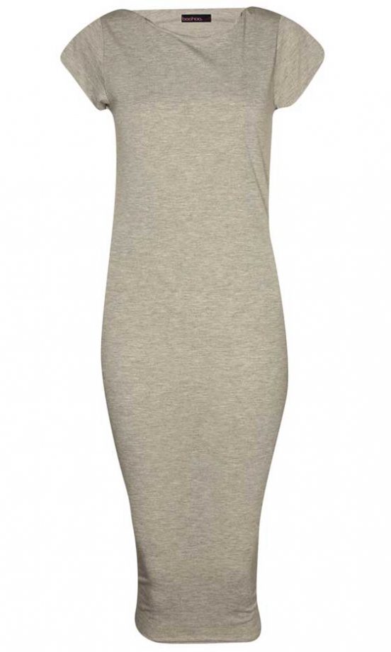 Boohoo Cap Sleeve Jersey Midi Dress, £15