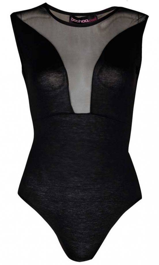 Boohoo Mesh Insert Bodysuit, £10