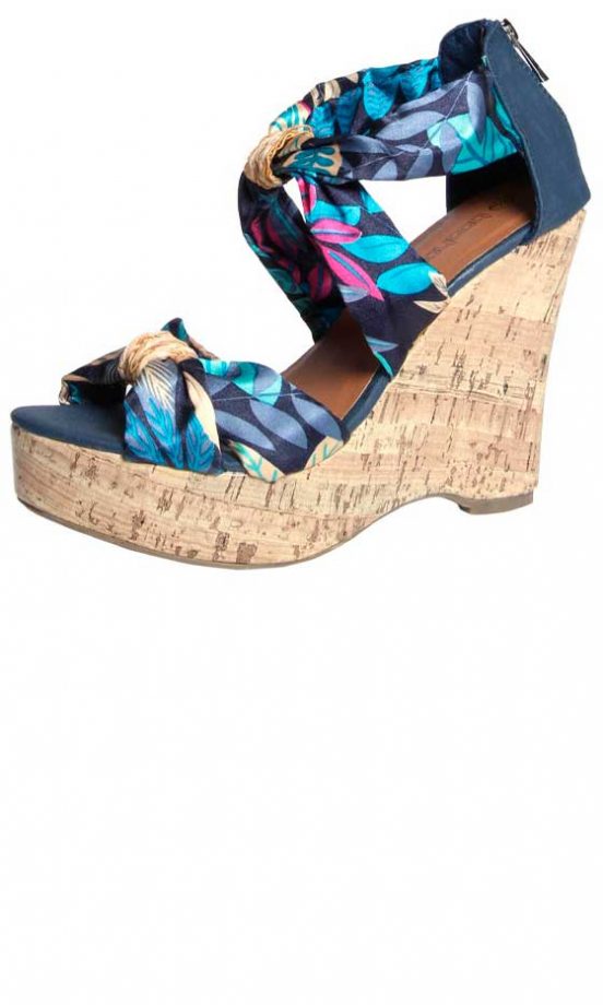 Boohoo Scarf Tie Plaited Detail Cork Wedges, £20