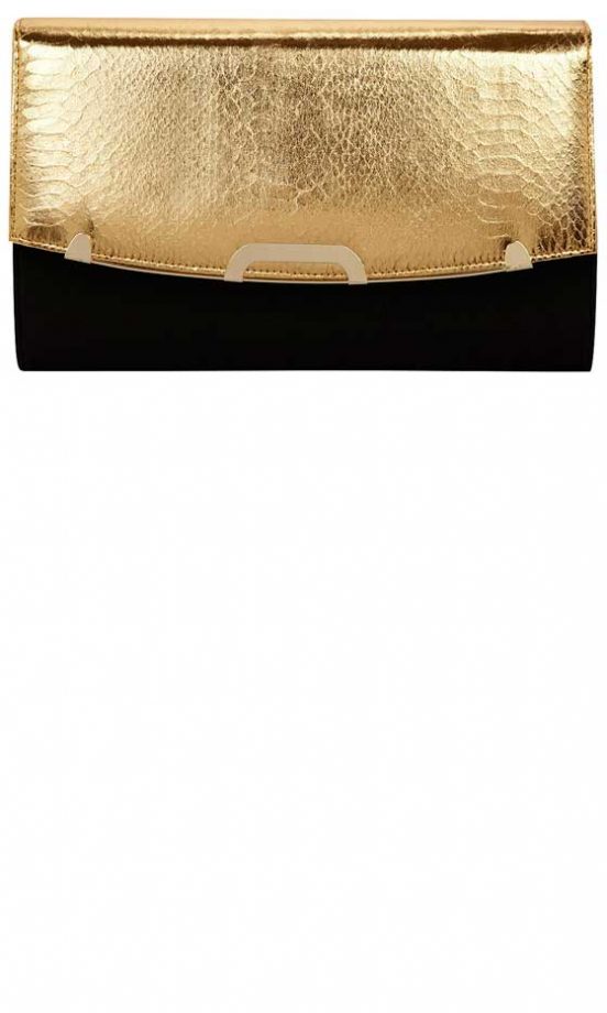 Dorothy Perkins Metallic Structured Clutch, £15