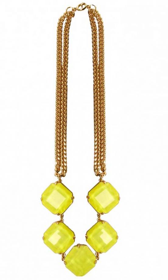 KG Kurt Geiger Yellow Glass Necklace, £50