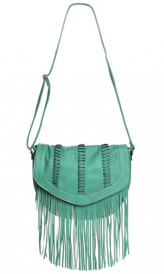 Boohoo Fringe Detail Saddle Cross Body Bag, £22