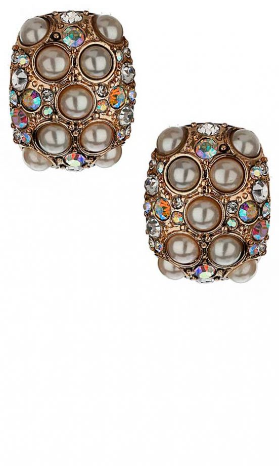 Miss Selfridge Cream Stone Encrusted Earrings, £12.50