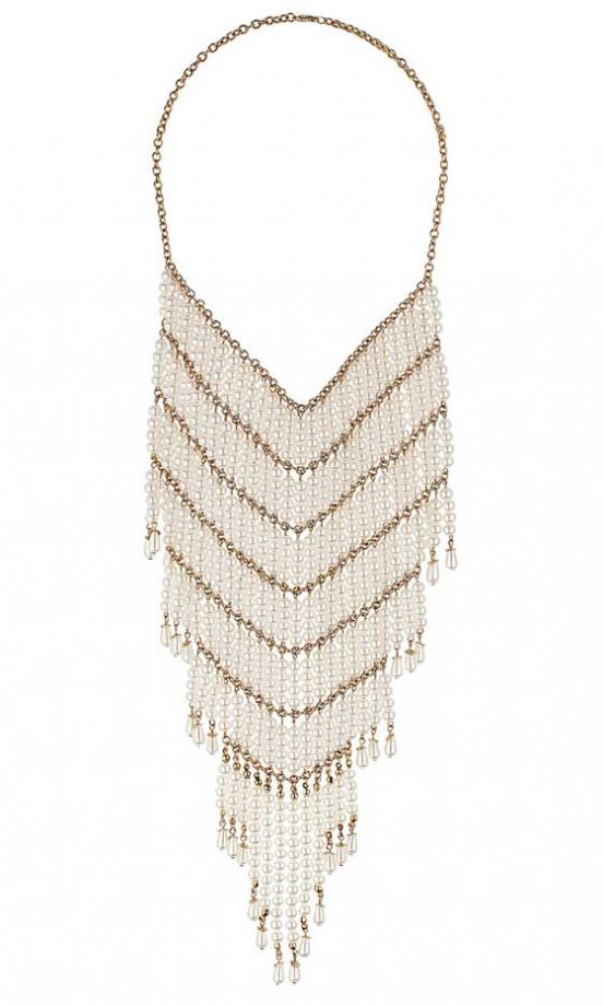 Miss Selfridge Pearl Tassel Necklace, £25