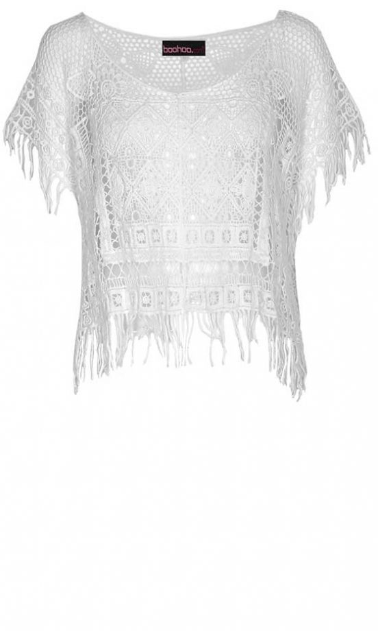 Boohoo Tassle Crochet Crop Top, £15