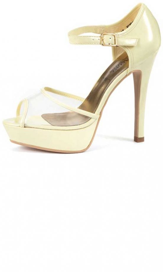 New Look Lemon Yellow Perspex Strap Heels, £27.99