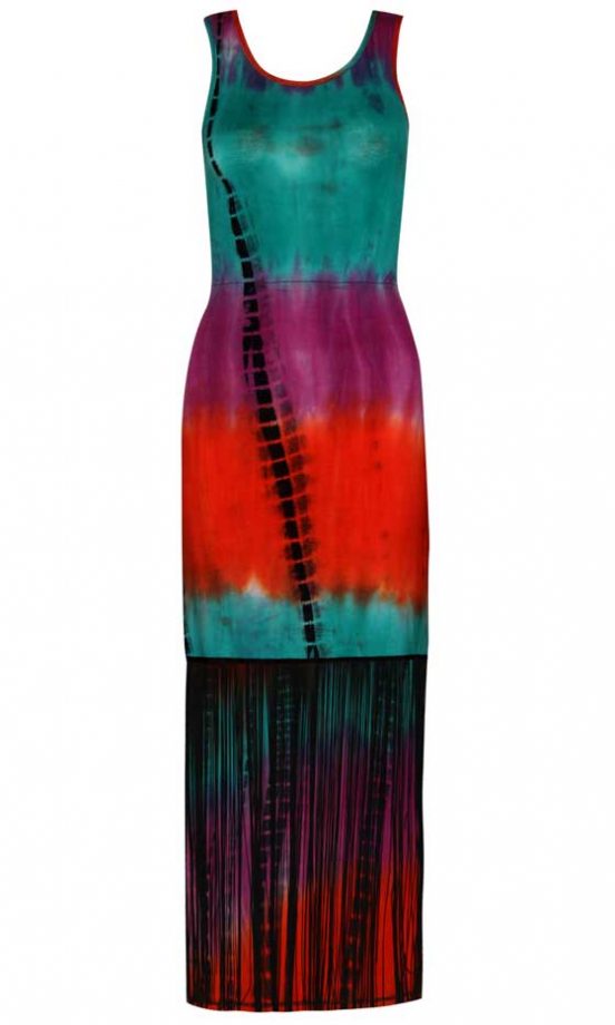 Boohoo Fringe Maxi Dress
