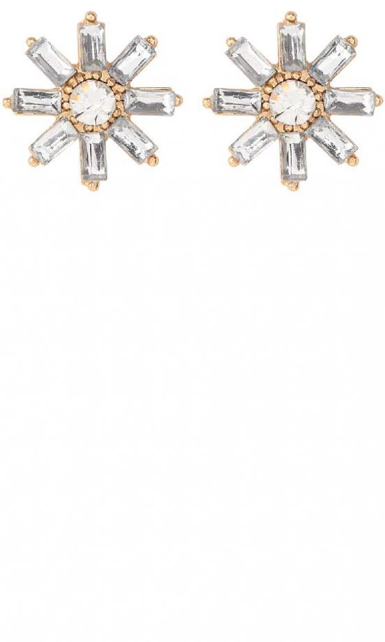 Warehouse Diamante 60's Flower Earrings, £8