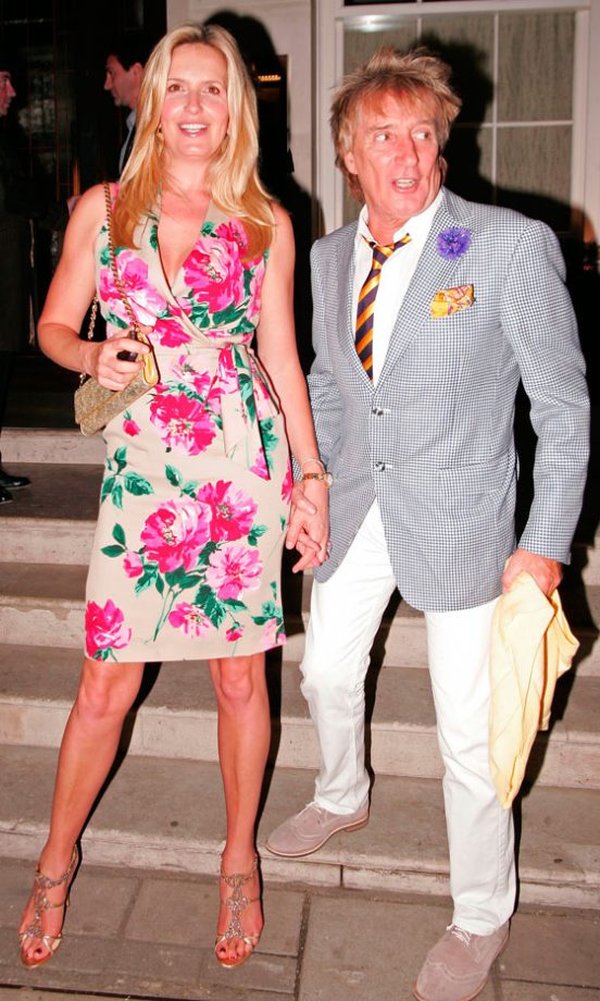 Penny Lancaster And Rod Stewart Out In London, 2012