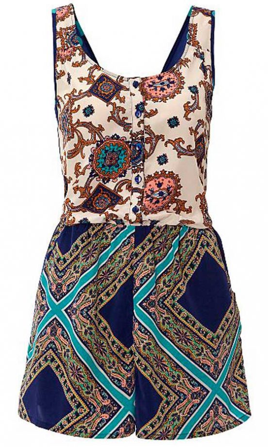 George Scarf Print Playsuit, £14