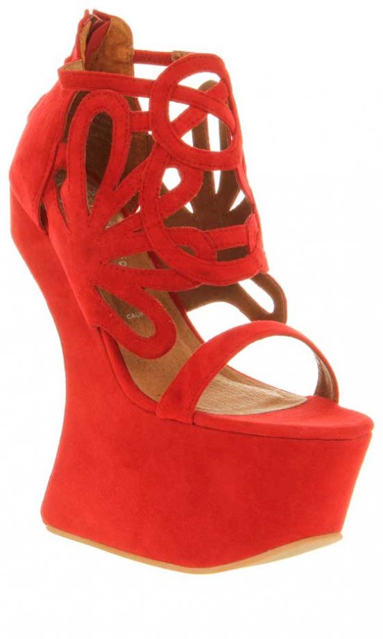 Jeffrey Campbell For Office Red Suede Wedges, £120