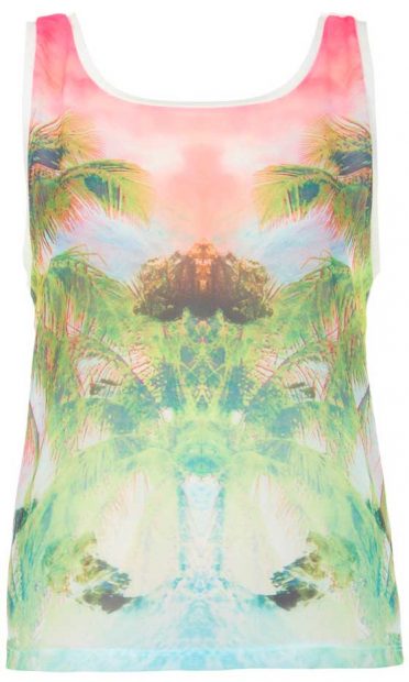 Miss Selfridge Chiffon Palm Vest, £22