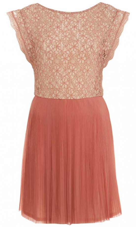 Miss Selfridge Lace Pleat Dress, £49