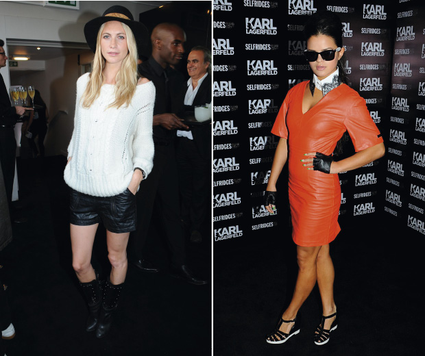 Poppy Delevigne and Bip Ling at the launch of Karl Lagerfeld's collection at Selfridges London