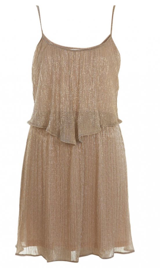 Miss Selfridge Gold Dress, £45