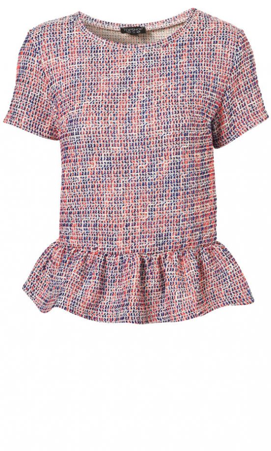 Topshop Boucle Peplum Top, £22
