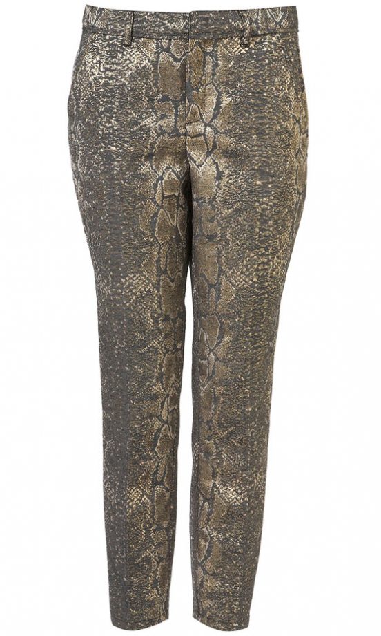 Topshop Snake Print Metallic Trouser, £45