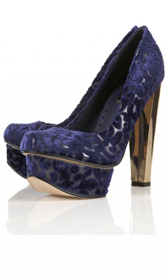 Topshop Velvet Heels, £65