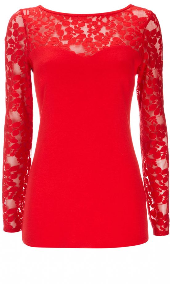Wallis Lace Mesh Top, £33