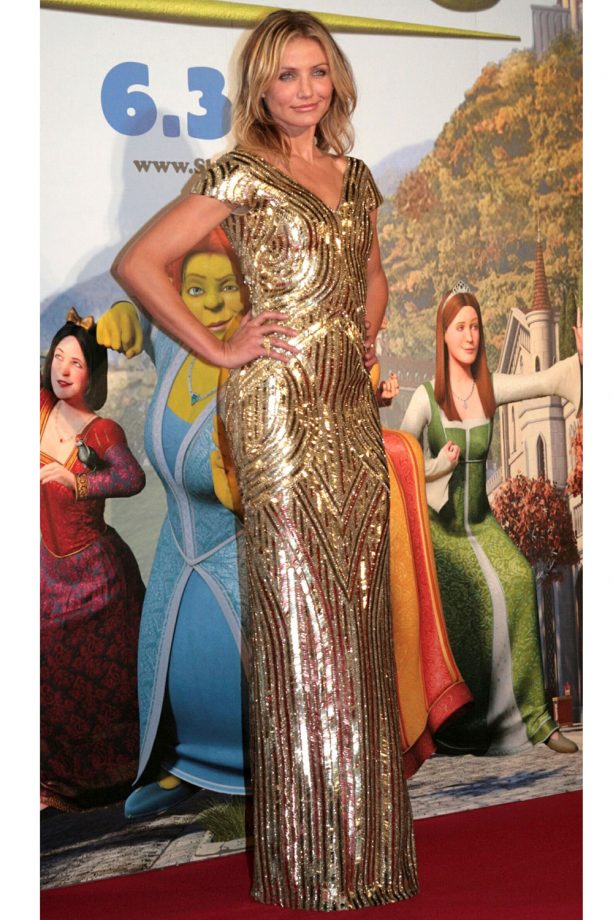 Cameron Diaz Dripping In Gold In This Luxe Dress, 2007