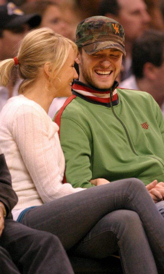 Cameron Diaz & Justin Timberlake At LA Lakers Game, 2006