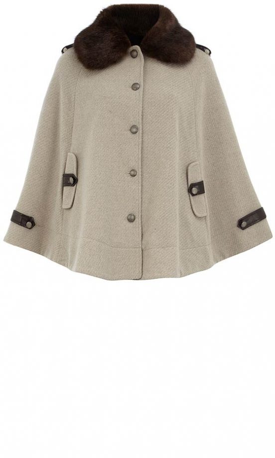 Dorothy Perkins Fur Collar Cape, £69