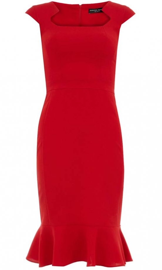 Dorothy Perkins Red Peplum Hem Dress, £28