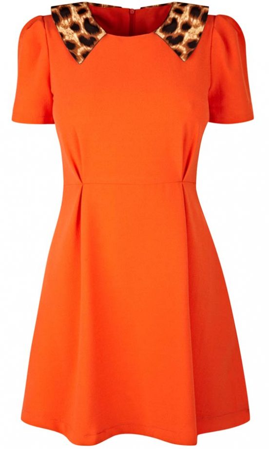 Fashion Union Orange Contrast Collar Dress, £20