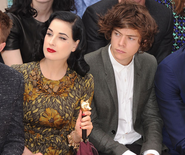 Harry Styles made it on to the frot row at Burberry's show at London Fashion Week