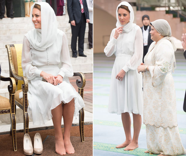Kate Middleton looked super-chic as she covered up for her mosque visit