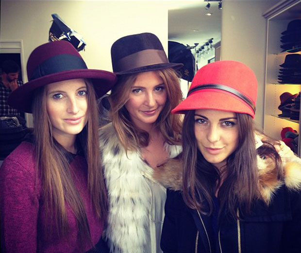 Rosie Fortescue, Millie Mackintosh and Louise Thompson team up to film Made In Chelsea promo