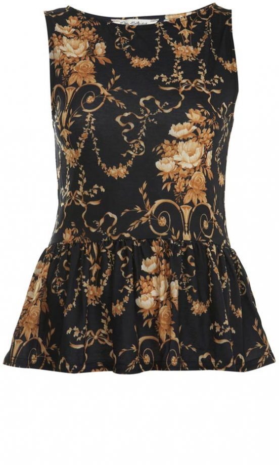 Miss Selfridge Baroque Peplum Top, £24